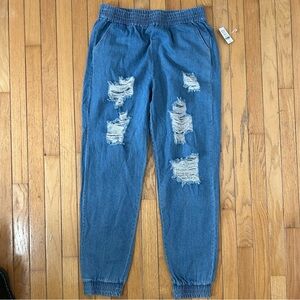 Ardene Jean Style Ripped Joggers
